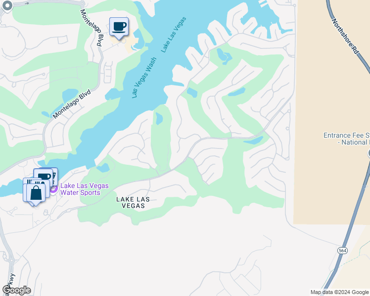 map of restaurants, bars, coffee shops, grocery stores, and more near 6 Costa Del Sol Court in Henderson