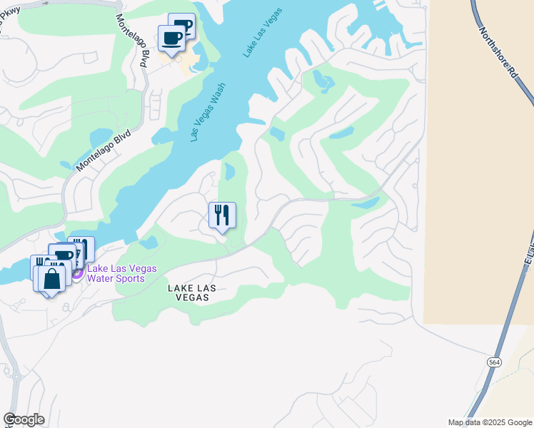 map of restaurants, bars, coffee shops, grocery stores, and more near 6 Costa Del Sol Court in Henderson