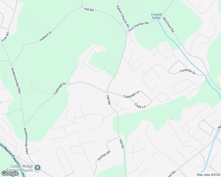 map of restaurants, bars, coffee shops, grocery stores, and more near 8004 Hill Road in Knoxville