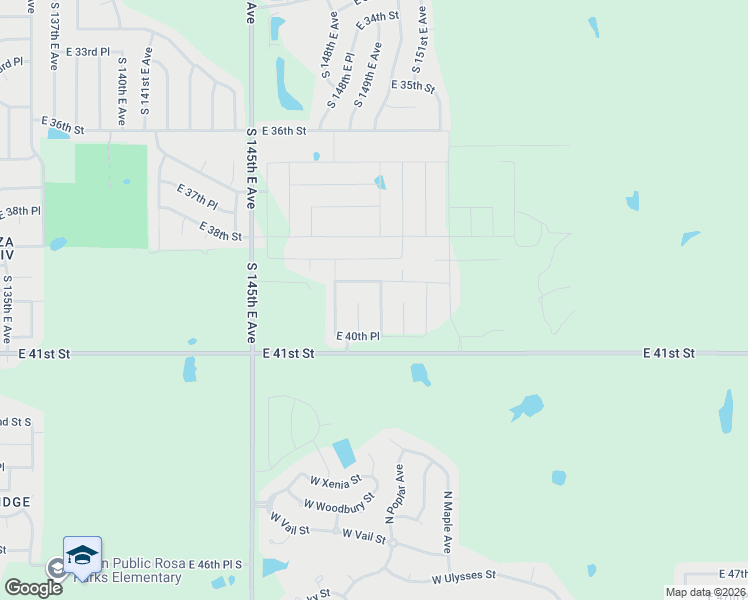map of restaurants, bars, coffee shops, grocery stores, and more near 3927 South 149th East Avenue in Tulsa