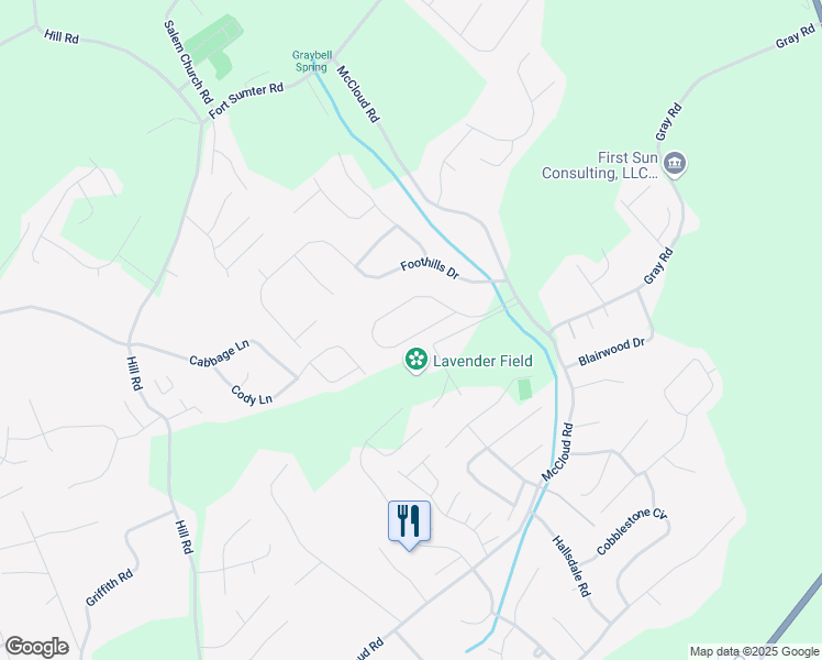 map of restaurants, bars, coffee shops, grocery stores, and more near 4517 Bucknell Drive in Knoxville