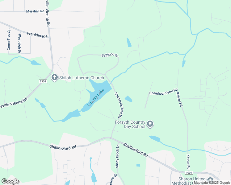 map of restaurants, bars, coffee shops, grocery stores, and more near Shamrock Trail Road in Lewisville