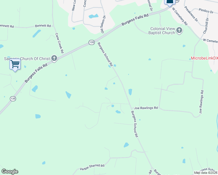 map of restaurants, bars, coffee shops, grocery stores, and more near 2158 Wynd Walker Drive in Cookeville