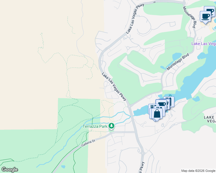 map of restaurants, bars, coffee shops, grocery stores, and more near 55 Strada Nathan in Henderson