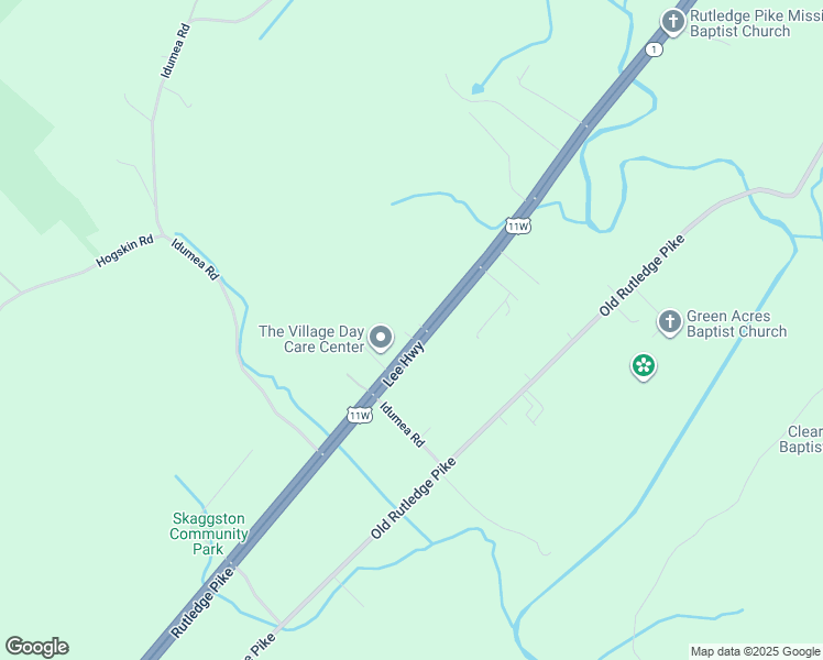 map of restaurants, bars, coffee shops, grocery stores, and more near 10027 U.S. 11W in Corryton