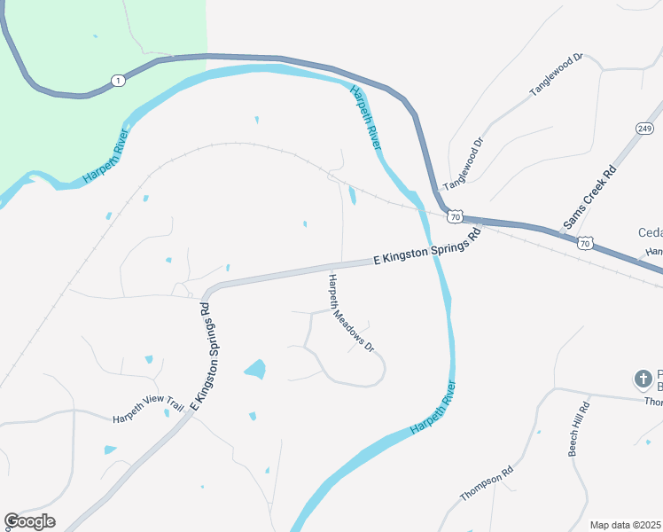 map of restaurants, bars, coffee shops, grocery stores, and more near 391 East Kingston Springs Road in Kingston Springs