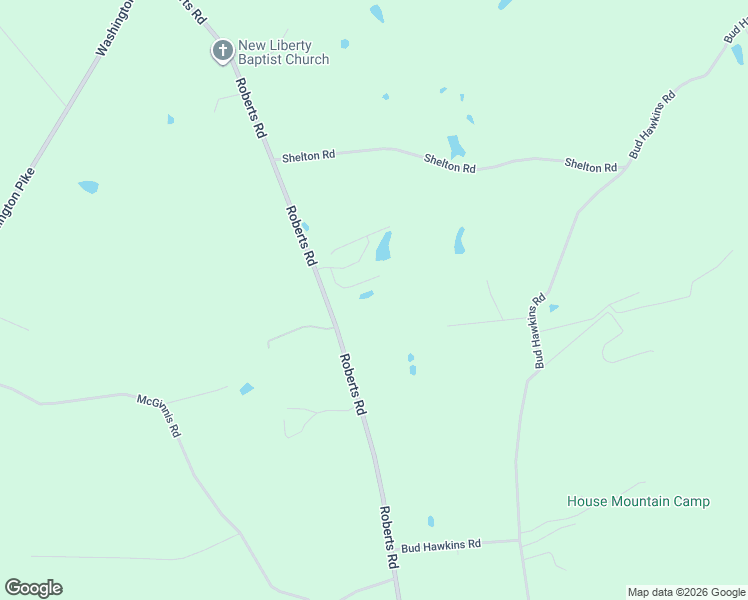 map of restaurants, bars, coffee shops, grocery stores, and more near 5130 Roberts Road in Corryton