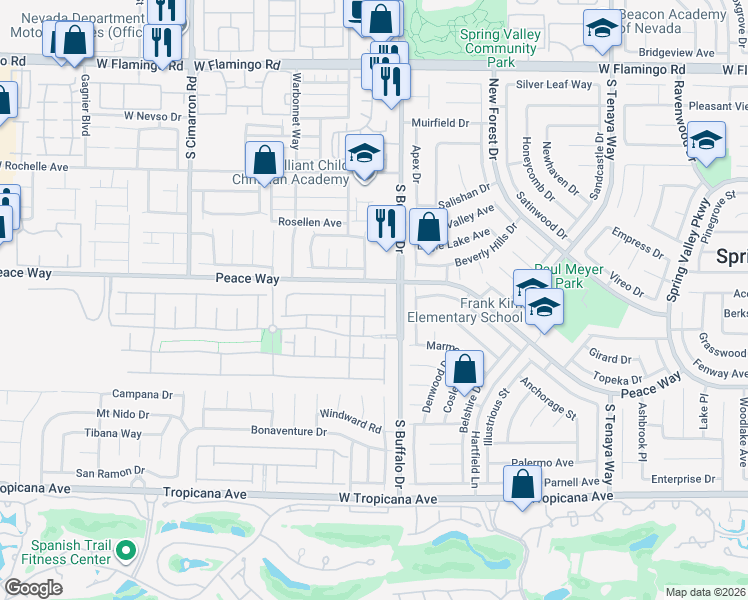 map of restaurants, bars, coffee shops, grocery stores, and more near 4532 Grindle Point Street in Las Vegas