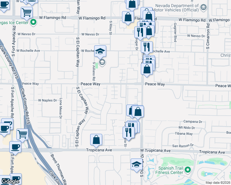 map of restaurants, bars, coffee shops, grocery stores, and more near 4557 Heavenly Love Way in Las Vegas