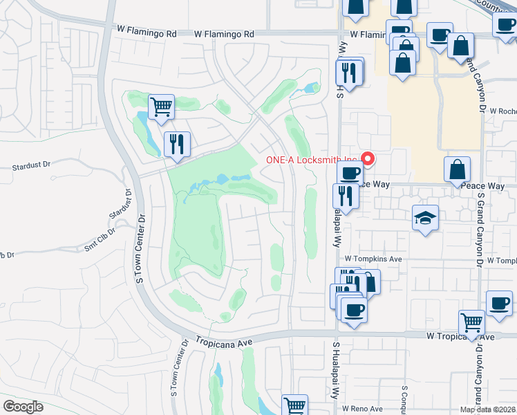 map of restaurants, bars, coffee shops, grocery stores, and more near 4568 Atlantico Street in Las Vegas