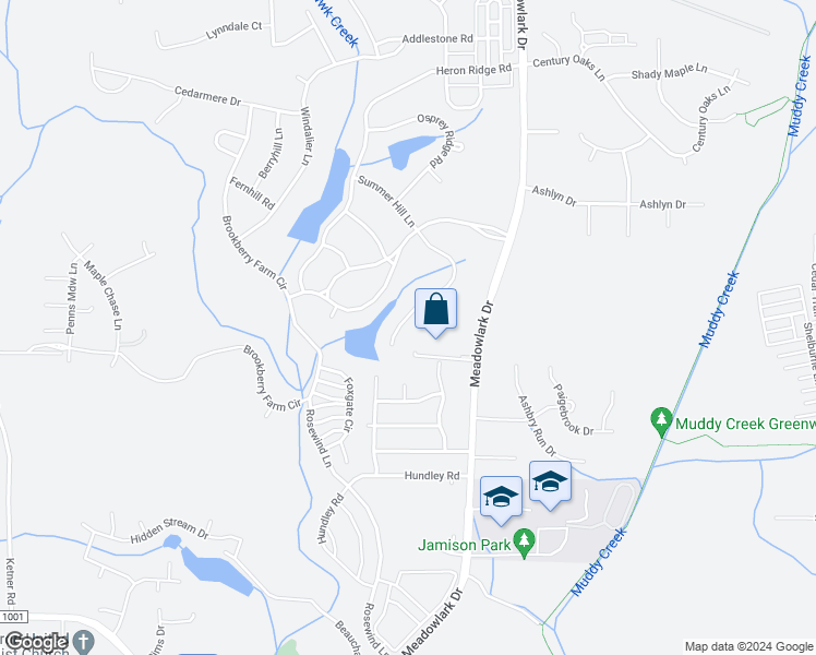 map of restaurants, bars, coffee shops, grocery stores, and more near 5325 Summer Hill Lane in Winston-Salem