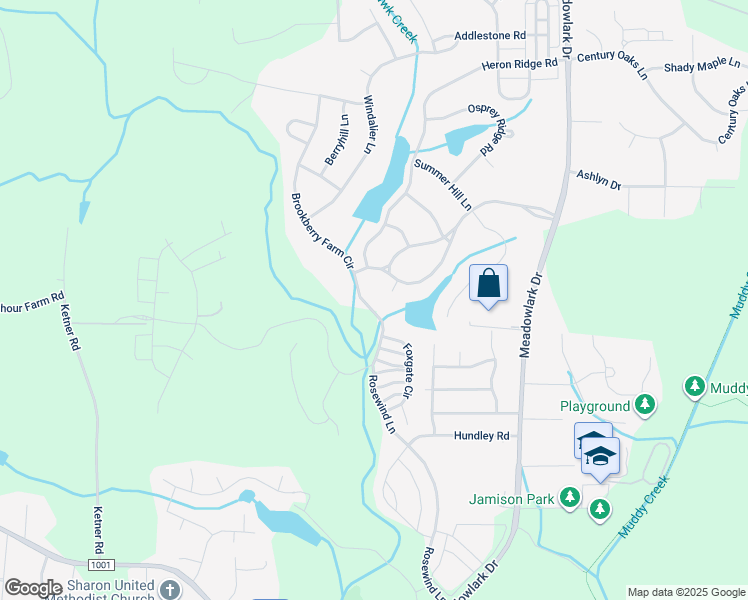 map of restaurants, bars, coffee shops, grocery stores, and more near 683 Brookberry Farm Circle in Winston-Salem