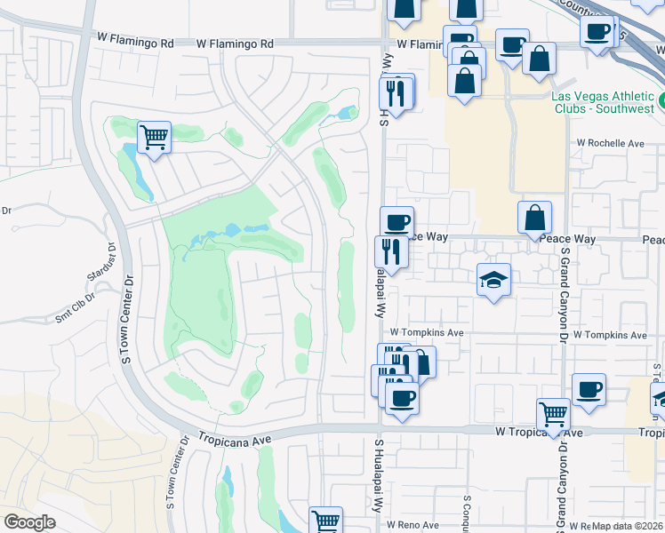 map of restaurants, bars, coffee shops, grocery stores, and more near 4564 Fiore Bella Boulevard in Las Vegas