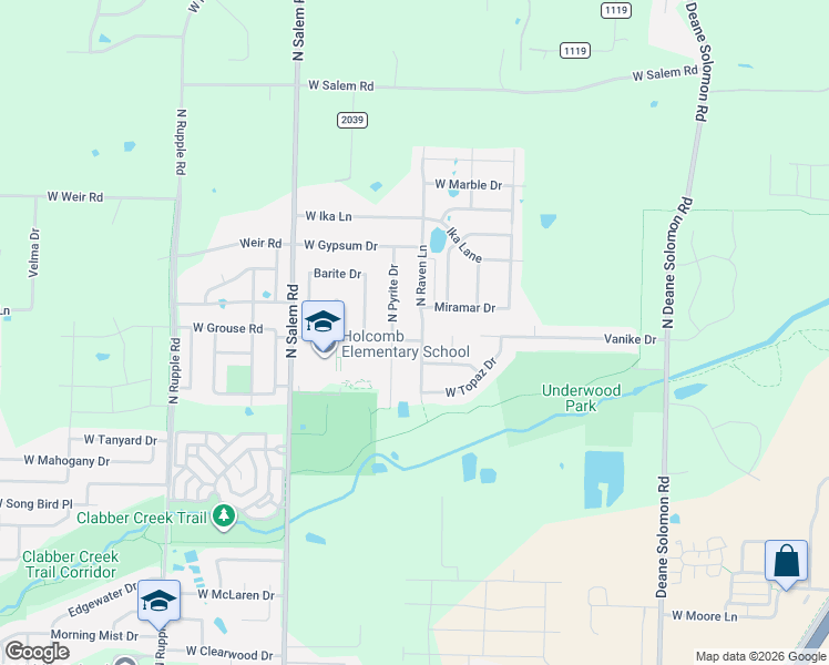 map of restaurants, bars, coffee shops, grocery stores, and more near 2981 North Raven Lane in Fayetteville