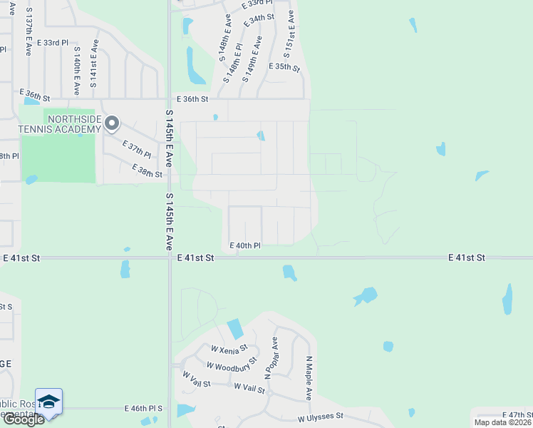 map of restaurants, bars, coffee shops, grocery stores, and more near 3927 South 149th East Avenue in Tulsa