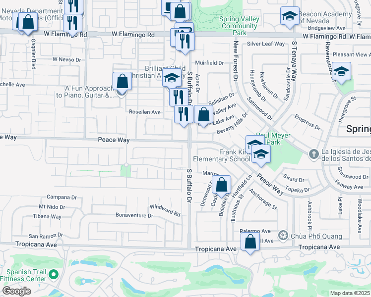 map of restaurants, bars, coffee shops, grocery stores, and more near 4524 Grindle Point Street in Las Vegas