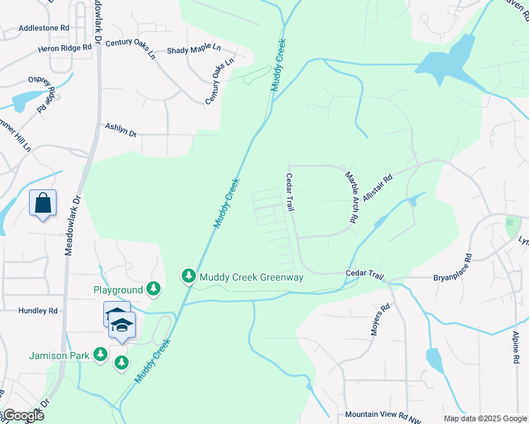 map of restaurants, bars, coffee shops, grocery stores, and more near 5147 Brandiles Lane in Winston-Salem