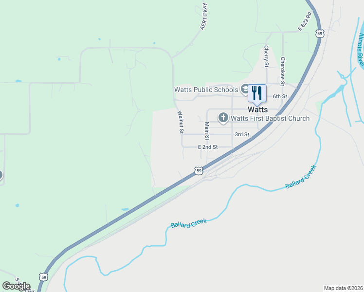 map of restaurants, bars, coffee shops, grocery stores, and more near 236 2nd Street in Watts