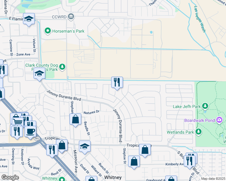 map of restaurants, bars, coffee shops, grocery stores, and more near 4559 Dehesa Court in Las Vegas