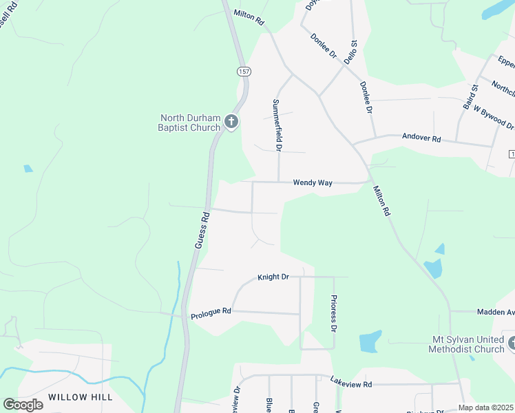 map of restaurants, bars, coffee shops, grocery stores, and more near 820 Cardens Creek Drive in Durham