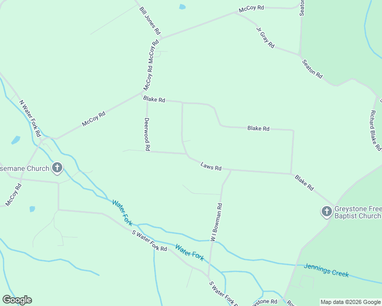 map of restaurants, bars, coffee shops, grocery stores, and more near 215 Laws Road in Greeneville