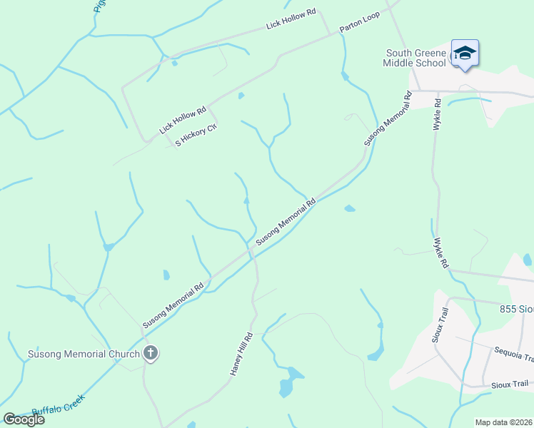 map of restaurants, bars, coffee shops, grocery stores, and more near 700 Susong Memorial Road in Greeneville