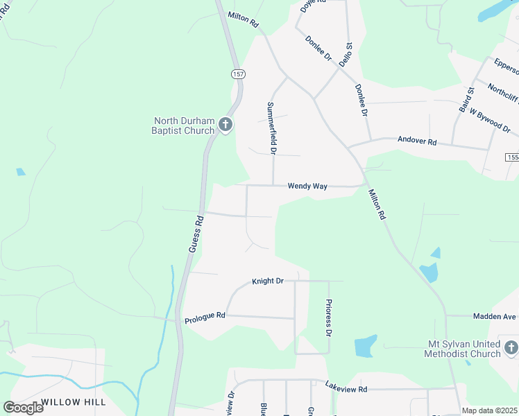 map of restaurants, bars, coffee shops, grocery stores, and more near 820 Cardens Creek Drive in Durham