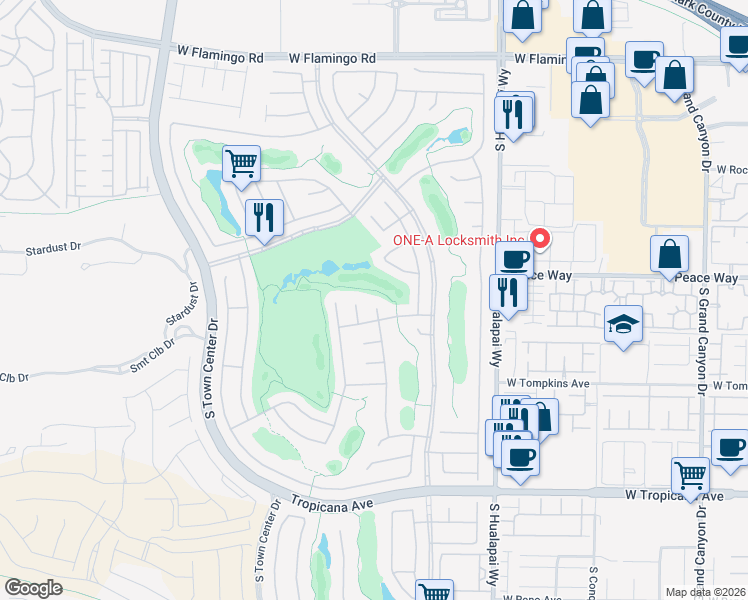 map of restaurants, bars, coffee shops, grocery stores, and more near 4539 Atlantico Street in Las Vegas