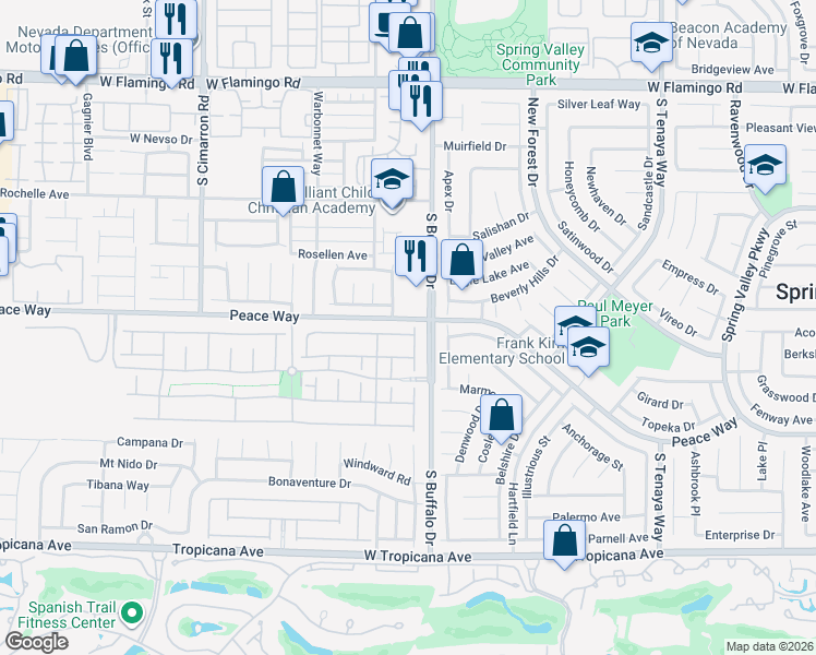 map of restaurants, bars, coffee shops, grocery stores, and more near 4532 Grindle Point Street in Las Vegas