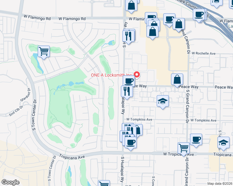 map of restaurants, bars, coffee shops, grocery stores, and more near 4566 Regalo Bello Street in Las Vegas