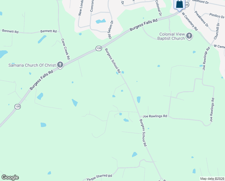 map of restaurants, bars, coffee shops, grocery stores, and more near 2158 Wynd Walker Drive in Cookeville