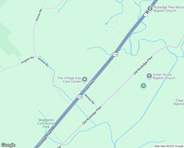 map of restaurants, bars, coffee shops, grocery stores, and more near 10027 U.S. 11W in Corryton