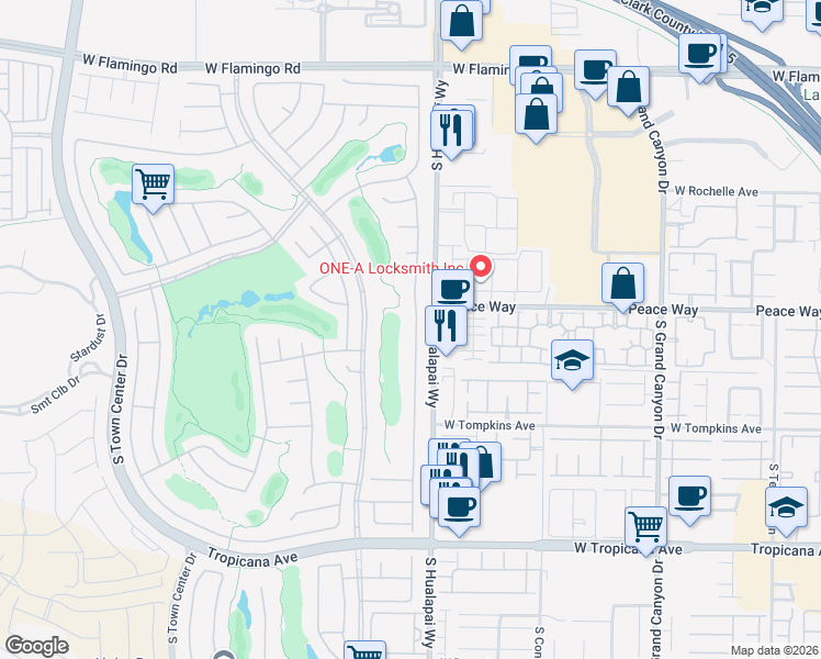 map of restaurants, bars, coffee shops, grocery stores, and more near 4545 Regalo Bello Street in Las Vegas