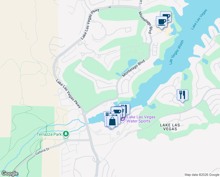 map of restaurants, bars, coffee shops, grocery stores, and more near 51 Avenida Sorrento in Henderson