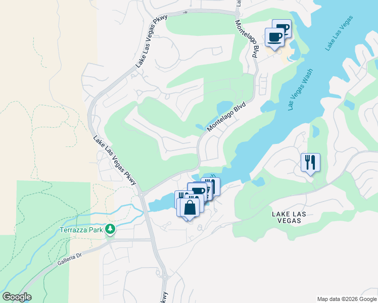map of restaurants, bars, coffee shops, grocery stores, and more near 55 Avenida Sorrento in Henderson