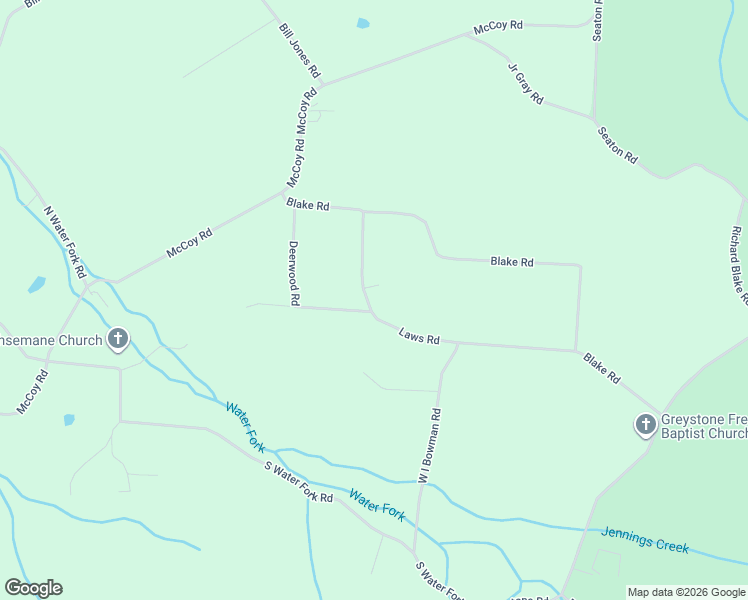 map of restaurants, bars, coffee shops, grocery stores, and more near 215 Laws Road in Greeneville