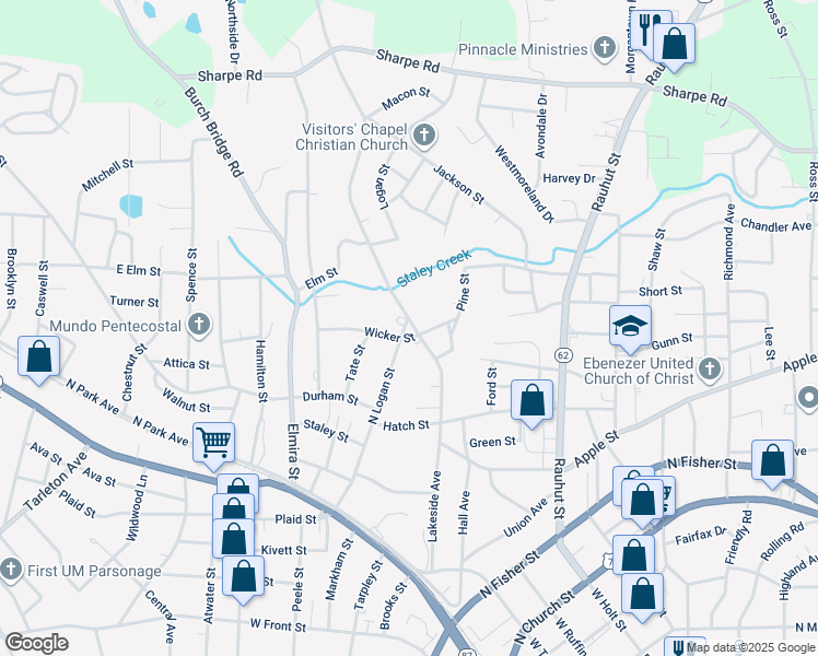 map of restaurants, bars, coffee shops, grocery stores, and more near 522 Lakeside Avenue in Burlington