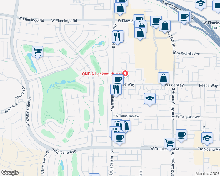 map of restaurants, bars, coffee shops, grocery stores, and more near 4534 Regalo Bello Street in Las Vegas