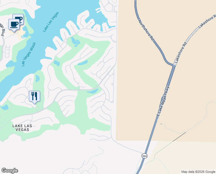 map of restaurants, bars, coffee shops, grocery stores, and more near 23 Caminito Amore in Henderson