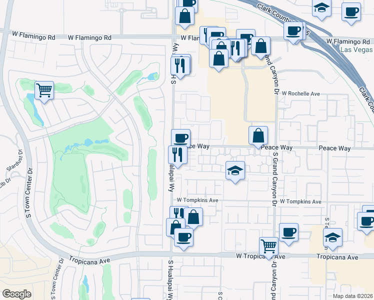 map of restaurants, bars, coffee shops, grocery stores, and more near 10136 Serenity Star Way in Las Vegas