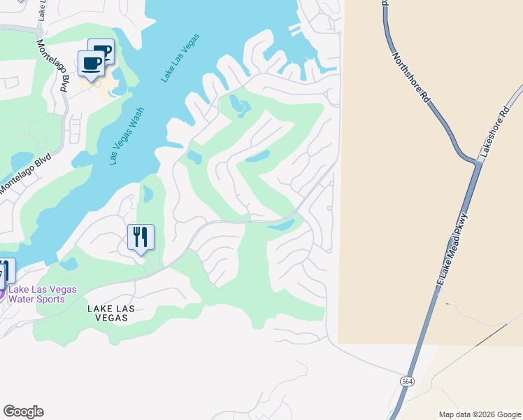 map of restaurants, bars, coffee shops, grocery stores, and more near 6 Rue Du Ville in Henderson