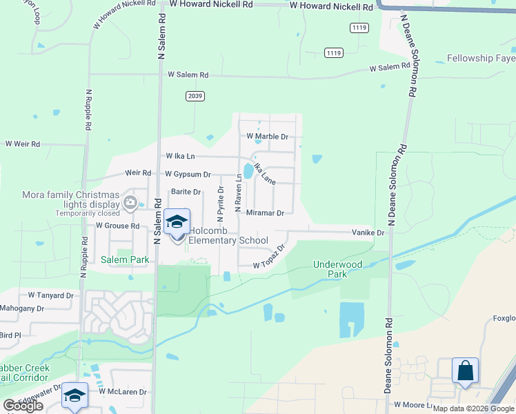 map of restaurants, bars, coffee shops, grocery stores, and more near 3062 West Verona Lane in Fayetteville