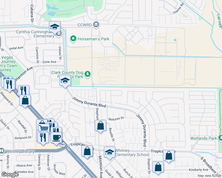 map of restaurants, bars, coffee shops, grocery stores, and more near 5922 Sassy Rose Drive in Las Vegas