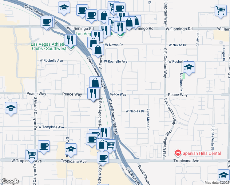 map of restaurants, bars, coffee shops, grocery stores, and more near 9230 Golden Torch Court in Las Vegas