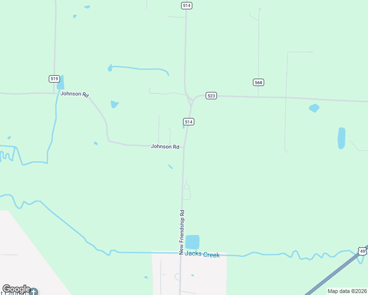 map of restaurants, bars, coffee shops, grocery stores, and more near New Friendship Rd in Paragould