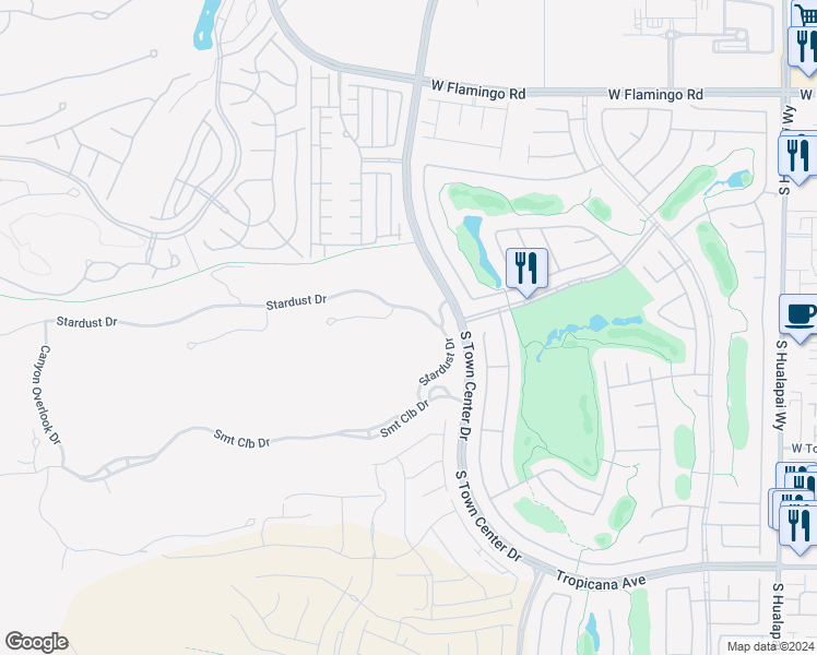 map of restaurants, bars, coffee shops, grocery stores, and more near 10819 Stardust Drive in Las Vegas