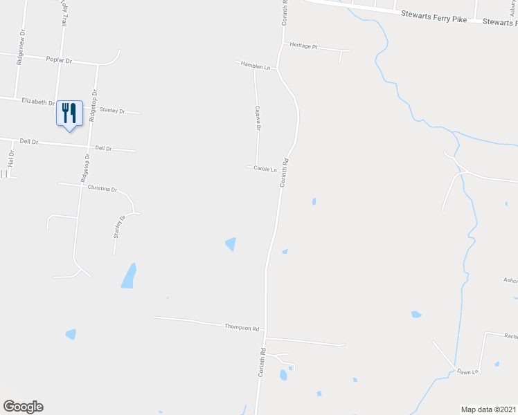 map of restaurants, bars, coffee shops, grocery stores, and more near 884 Corinth Road in Mt. Juliet