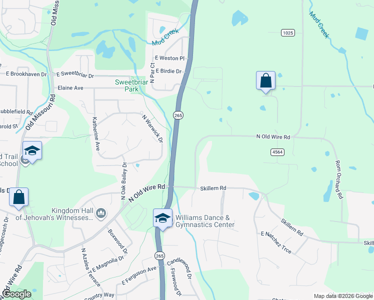 map of restaurants, bars, coffee shops, grocery stores, and more near 3080 North Crossover Road in Fayetteville