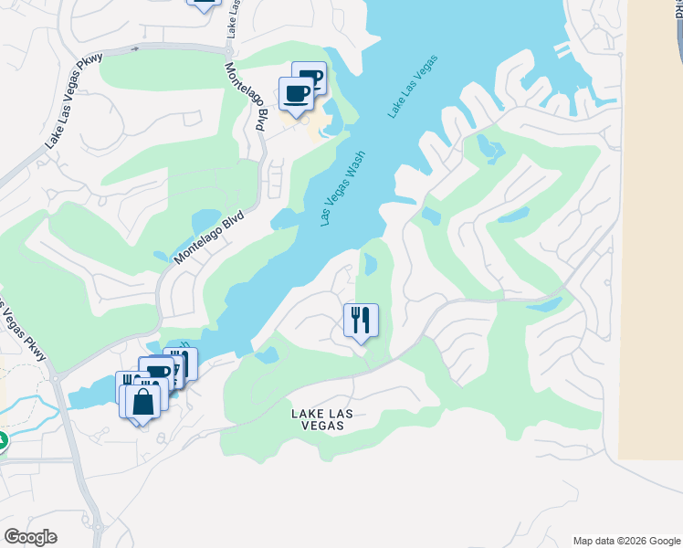 map of restaurants, bars, coffee shops, grocery stores, and more near 7 Rue Promenade Way in Henderson