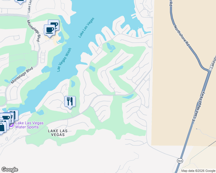 map of restaurants, bars, coffee shops, grocery stores, and more near 7 Grand Miramar Drive in Henderson